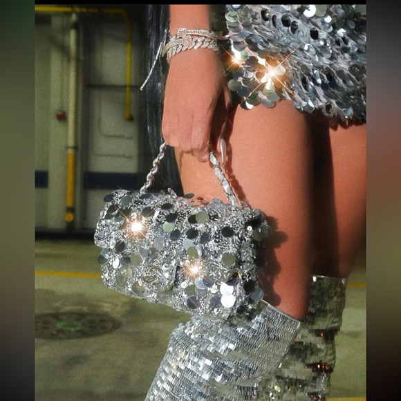 Silver Confetti Dress - Picture 3 of 4